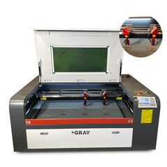 Лазерный станок с двумя головками 1080 GRAY СО2 DUO