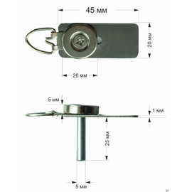 Прижим заготовки магнитный на сотовом столе