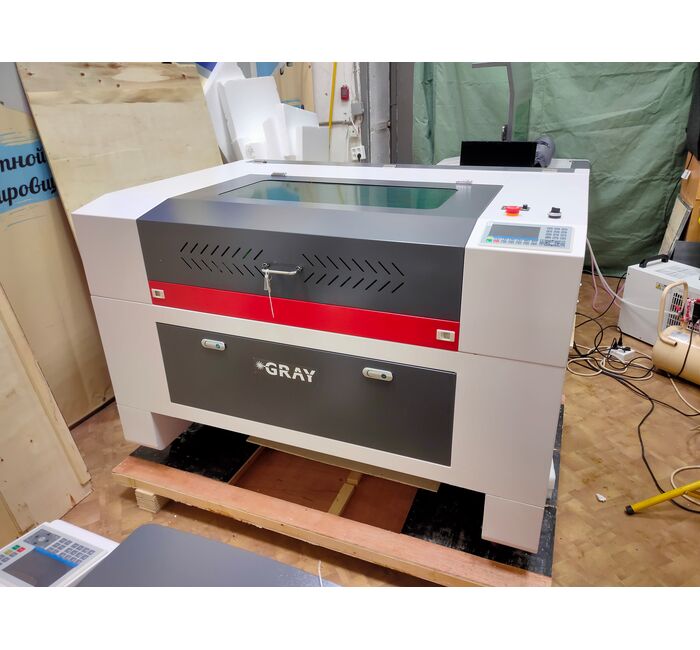 Лазерный станок гравер Gray 9060, Мощность: 130 Вт, Лазерная трубка: RECI, изображение 2
