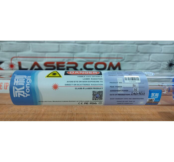 ЛАЗЕРНАЯ ТРУБКА CO2 YONGLI, Мощность: 75-90 ВАТТ, H1, изображение 2