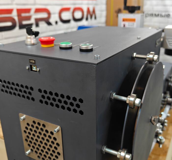 Лазерный станок для гравировки металлической ленты с функцией автоматической обрезки GRAY X-LINE JPT-30, изображение 7