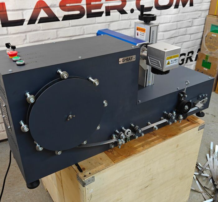 Лазерный станок для гравировки металлической ленты с функцией автоматической обрезки GRAY X-LINE JPT-30, изображение 8
