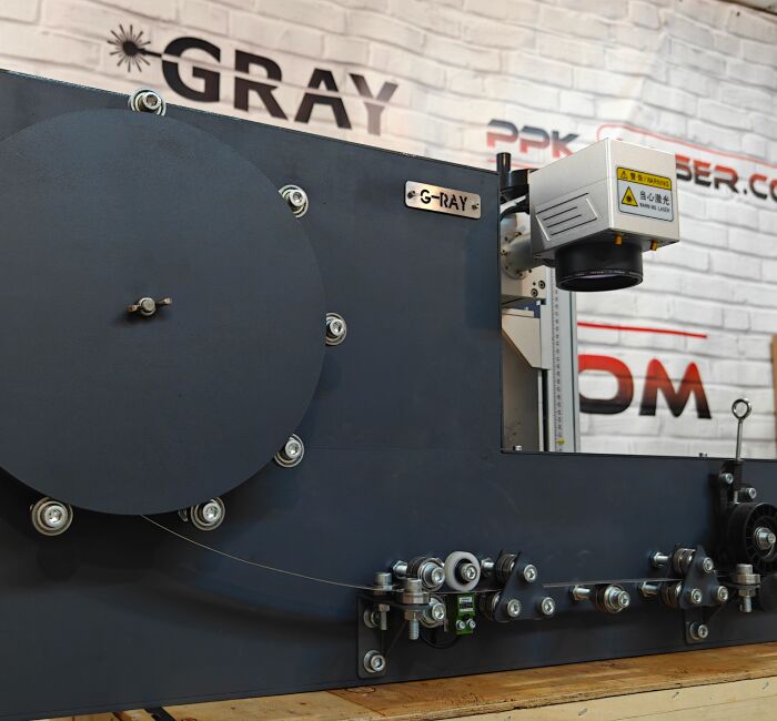 Лазерный станок для гравировки металлической ленты с функцией автоматической обрезки GRAY X-LINE JPT-30, изображение 9