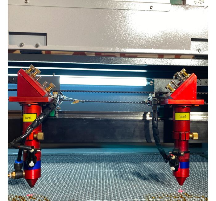 Лазерный станок с двумя головками 1080 GRAY СО2 DUO