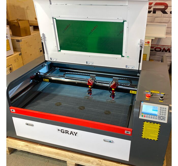 Лазерный станок с двумя головками 1080 GRAY СО2 DUO