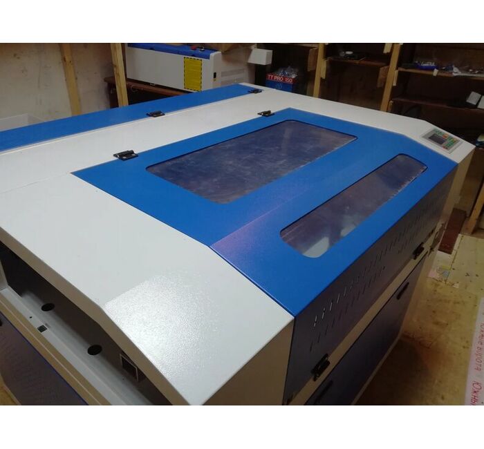 Лазерный станок гравер 9060 с рельсами