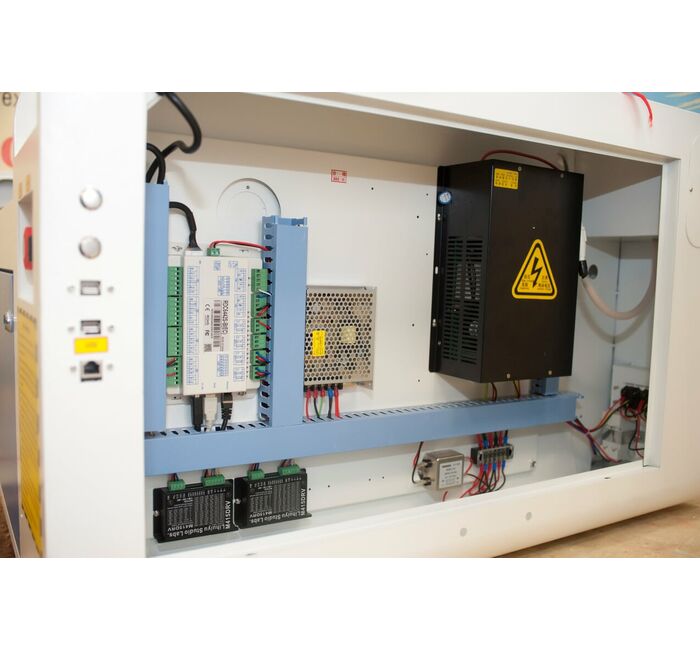 Лазерный станок гравер 4060 Ruida 80W рельсовые направляющие, изображение 6